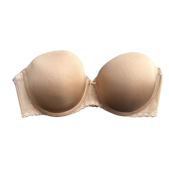 Wacoal b.tempt'd Faithfully Yours Strapless Bra Au Natural # 954108 - Size 34C - Picture 1 of 11